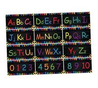 HORIALENCE Adesivi Decorativi Alfabeto e Colorati per Aula e Cameretta Poster Educativi DIY per Materiale Durevole e Facile Applicare Stimola Apprendimento e Sviluppo Visivo