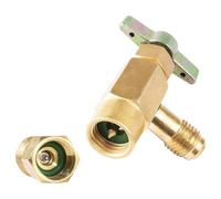 HORIALENCE Apribottiglie Refrigerante R134a con Adattatore Serbatoio 1/2" Standard e Valvola Sicurezza, Raccordo Filettato 1/4" SAE per Tubi Condizionatore Aria, Kit Professionale