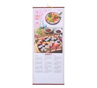 HORIALENCE Calendario cinese 2027: calendario a pergamena da appendere alla parete con il zodiacale della capra, ideale per il Feng Shui, decorazione asiatica per la casa, Capodanno lunare, Festa di e