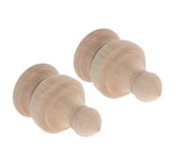 HORIALENCE Cappelli per Colonna Tocco Artistico Naturale 2 Pezzi Design Intagliato Elegante in Legno Massello Durata Prolungata per Ringhiere e Scale Interne