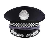 HORIALENCE Cappello da capotreno: berretto da macchinista - accessorio per uniforme da capotreno - berretto da macchinista - forniture per feste a tema ferroviario Silver Grid