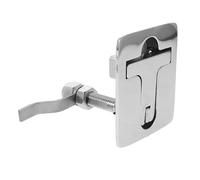 HORIALENCE Chiusura per Barca Boat Hatch Lock in Acciaio Inossidabile Argento, Flush Mount Cam Latch, per Sportelli e Porte, Uso in Ambienti Marini e Armadietti Marini