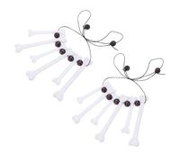 HORIALENCE Collana Ossa Halloween in Plastica 2 Pezzi Creativa | Pendente Leggero e Confortevole, Stile Unico per Costume e Relazioni Pubbliche, Set Decorativo da Due