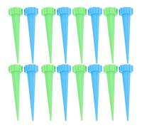 HORIALENCE Dispositivi Autoirriganti per Piante 16 Pezzi in Plastica Blu e Verde Impianto di Irrigazione a Goccia per Un'atmosfera Estiva in Casa