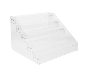 HORIALENCE Espositore in Acrilico per Sigarette da 5 Livelli, Scaffale Verticale Compatto Bianco per Negozi e Supermercati, Porta Pacchetti e Gomme da Masticare per Esposizione Ordinata