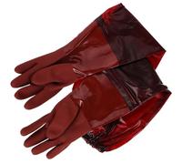 HORIALENCE Guanti Lunghi in Gomma Impermeabili e Resistenti per Lavare i Piatti e Giardinaggio, Guanti di Sicurezza Riutilizzabili Fodera Calda e Protezione Braccio Completa per Uso