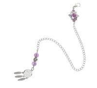 HORIALENCE Keyring Pietra Naturale Con Cattura Sogni Cristallo Fatti Mano Ciondolo Per Specchietto Retrovisore e Portachiavi Elegante Catena Tigre e Ametista Per Portare Fortuna
