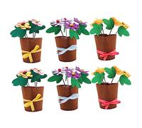 HORIALENCE Kit Lavoretti per Vasi Fiori da Te Non 6 Pezzi Materiale Educativo per Bambini Progetti Creativi Interattivi per Stimolare L'immaginazione
