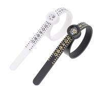 HORIALENCE Misuratore per Anelli in Plastico 2 Pezzi Superficie Liscia e Struttura Semplice Strumento Riutilizzabile per Misurare la Dimensione delle Dita in Famiglia