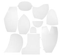 HORIALENCE Modello per Cucito Orsetto di Memoria in Acrilico Bianco, Set 10 Pezzi Versatile per Creare Giocattoli e Attività Familiari