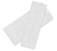 HORIALENCE Modello per Cucito Quilting in Plastica Rigida 2 Pezzi, Stencil Sagomati per Trapuntatura Fai da Te, Strumento per Patchwork e Artigianato Tessile Adatto a Tutte le Tecniche