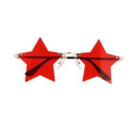 HORIALENCE Occhiali da Sole Forma Stella senza Montatura, 1 Paio Unisex, Comodi e Decorativi in Metallo e Pc, per Feste e Party Divertenti