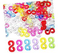 HORIALENCE Pacchi Clip per Braccialetti con Elastici Ganci S Clip Trasparenti e Colorati Accessori Leggeri e Compatti per Bracciali Diy per e Condivisione