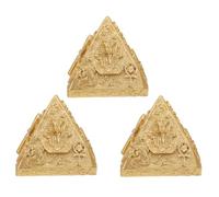 HORIALENCE per Rilassamento e Decompressione Mentale per 3 Pezzi Piramide Decorativa in Resina Oro Accessorio Creativo per Decorazione Casa e Ufficio