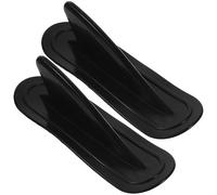 HORIALENCE Pinne a Forma per Tavola da Surf e SUP, Timone Rimovibile 2 Pezzi in PVC Nero Aumenta la Direzione la Stabilità per Festa Estiva