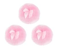 HORIALENCE Piumino Morbido Rosa per Bambina, 3 Pezzi Design a Fiocco, per Polvere per Capelli e Talco Delicato sulla Pelle