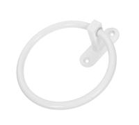 HORIALENCE Porta Asciugamani da Bagno in Alluminio Bianco Anello Porta Asciugamano da Muro Supporto per Asciugamani Veloce Asciugatura Adatto Bagno Cucina e Lavanderia