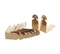 HORIALENCE Protezione Angoli in Ottone Vintage 8 Pezzi per Mobili e Scatole di Legno Angolari Decorative in Metallo per Protezione Bordi e Restauro Mobili Rustici