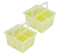HORIALENCE Secchio per Lavaggio Pennelli in Plastica Giallo 2 Pezzi Funzione Miscelazione Pigmenti e Uso Prolungato per Pittura a Casa e Schizzo All'aperto