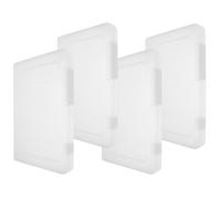 HORIALENCE Set da 4 Scatole Portadocumenti in Plastica A5, Organizer Portatile per Ufficio e Scrapbooking, Contenitore per Documenti Chiusura Sicura, per Archiviazione e Trasporto Pratico