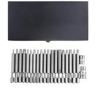 HORIALENCE Set di 40 Punte a Stella Bussole Scanalate Cassetta Portatile in Metallo Kit per Riparazione Auto e Fai-da-Te Organizzazione Compatta per Garage e Officina Colore Casuale