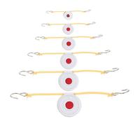 HORIALENCE Set di Bersagli Aim Mats 3 Strati in Super Fiber Bianco | Diametri 2/3/4/5/6/8cm, Elastico e Gancio Inclusi, Facile da Fissare e Riporre