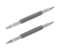 HORIALENCE Set Punzoni Centrali a Doppia Testa 2 Pezzi in Acciaio al Carbonio per Legno e Metallo Punzone a Molla, Compatto e Leggero per Lavori Interni ed Esterni, Utensile Manuale