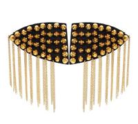 HORIALENCE Spalline Borchie e Nappa in Lega Oro, Decorazioni per Spalle Militari 2pezzi Accessori Eleganti per Photo Prop e Shopping Mall