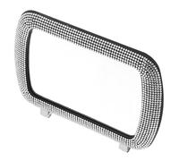 HORIALENCE Specchietto da Trucco per Visiera Auto Strass, Specchio Portatile per Veicolo in Abs Resistente, Rotazione Versatile per Ritocchi Rapidi e Compatibile Vari Modelli di Auto