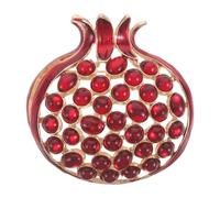 HORIALENCE Spilla a forma di melograno per donna: piccola spilla da bavero a forma di frutto in smalto - a di melograno con strass - Distintivo gioiello per feste di compleanno, abbigliamento,