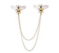 HORIALENCE Spilla Collarino a Forma di Ape in Lega Oro Catena Decorativa, Elegante e Delicata, per Cappelli e Giacche da Donna alla Moda