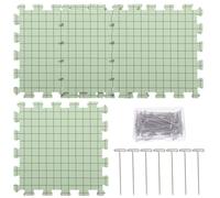 HORIALENCE Tappetino Bloccaggio con Pin in Inossidabile Set in Schiuma Leggero e Portatile per Uncinetto per di Ricamo e
