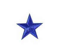HORIALENCE Toppe Ricamate a Stella a Cinque Punte 10 Pezzi in Poliestere Blu, Toppe Adesive per Abbigliamento, per Zaini e Vestiti, Perfette per Progetti Fai da Te e Riparazioni