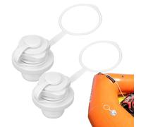 HORIALENCE Valvola Gommone Bianca in Plastica 2 Pezzi, Adattatore Valvola Aria Rapido per Kayak e Gommoni Gonfiabili, Ricambio Pratico per Sport Acquatici