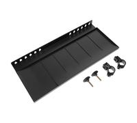 HORIALENCE Vassoio per Cavalletto Portatile in Plastico Nero, Resistente All'usura e Antiscivolo, Accessorio Pratico per Pittura e Supporto per Pennelli