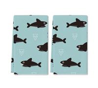 Horienteeon 2 strofinacci da cucina a forma di squalo, colore blu, in microfibra ad asciugatura rapida, per asciugare la cucina, asciugamani ad asciugatura rapida di alta qualità, asciugamani per le