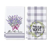 Horienteeon 2 strofinacci da cucina assorbenti con frase, asciugamani da cucina con frase, asciugamani da cucina 61 x 40,6 cm, regali da cucina, colore nero, per decorazioni da bagno