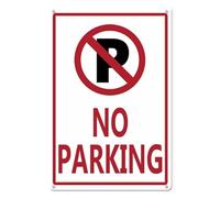 Horienteeon Cartello con scritta "No Parking Sign with Stakes 14 cm×20 cm, robusto cartello in alluminio, strada, strada privata proprietà no parcheggio, per esterni, parete stradale, cartello senza