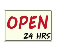 Horienteeon Cartello con scritta "Open 24 Hrs" al neon per decorazione da parete, bar, negozio, strada, matrimonio, festa di compleanno, affari, bar, salone, cartello di cautela, arte decorativa, 20,3
