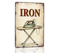 Horienteeon Cartello in alluminio con regole della lavanderia, 30 cm x 40 cm, resistente alle intemperie, robusto cartello in alluminio antiruggine, divertente cartello decorativo per lavanderia