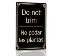Horienteeon Cartello in alluminio con scritta "Do Not Trim", 14 x 20 cm, robusto cartello in alluminio antiruggine, No Mow May Bilingue Plant Sign in inglese e spagnolo, pianta autoctona senza spray