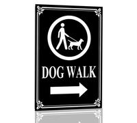 Horienteeon Cartello in alluminio con scritta "Dog Walk - Owners Must Clean-Up And Leash Their Dogs", 20 x 30 cm, robusto cartello in alluminio antiruggine, nessun cane ammesso nessun cane cammina su