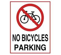 Horienteeon Cartello in alluminio con scritta "No Bicycles Parcheggio" No Bikes Allowed, 12,7 x 20,3 cm, Street Aluminium Reserved Parking Street Business Security Warning Portico Farmhouse Ranch Farm