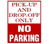 Horienteeon Cartello in alluminio con scritta "No Parking Pick-Up And Drop-Off Only" per cortile, 20,3 x 30,5 cm, cartello stradale senza parcheggio, per vialetti, cortile, strada, fattoria, eventi,