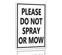 Horienteeon Cartello in alluminio con scritta "Please Do not Spray or Mow 20 × 30 cm, robusto cartello in alluminio antiruggine, cartello No Mow May, No Spray Wildflower Signs per prato cortile