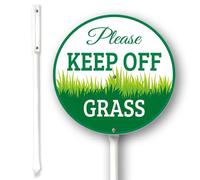 Horienteeon Cartello in alluminio con scritta "Please Keep Off Grass - Do Not Walk on Plant Yard Sign with Stake - Keep Dogs Off Lawn Sign - Stay Off Grass Signs - No Pooping Dog Supplies for Yard