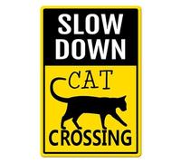 Horienteeon Cartello in alluminio con scritta "Slow Down", 30 x 40 cm, in alluminio robusto, antiruggine, decorazione con animali che attraversano la strada, per cortile, fattoria all'aperto