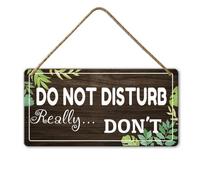 Horienteeon Do Not Disturb Really...Don't Door Sign Hanging Do Not Disturb, appendiabiti da parete in legno per interni ed esterni, fattoria, casa, portico, decorazione per feste, 15,2 x 30,5 cm