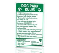 Horienteeon Dog Park Rules - Use At Your Own Risk, Owners Legally Responsible Cartello in alluminio 30 x 40 cm, robusto cartello in alluminio antiruggine, cartello con animali domestici per esterni