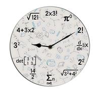 Horienteeon Equazioni matematiche e notazioni matematica lavagna geek orologio da parete regali educativi a batteria senza ticchettio silenzioso quarzo aula cucina bagno patio 25,4 cm